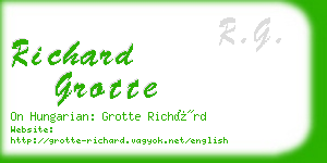 richard grotte business card